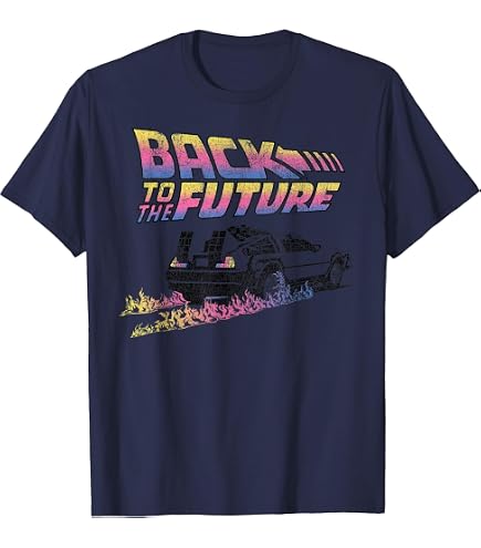 Amazon.com: Back To the Future Vintage DeLorean Graphic T-Shirt T